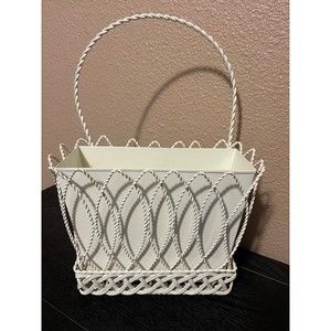 Vintage White French Shabby Chic Letter Holder